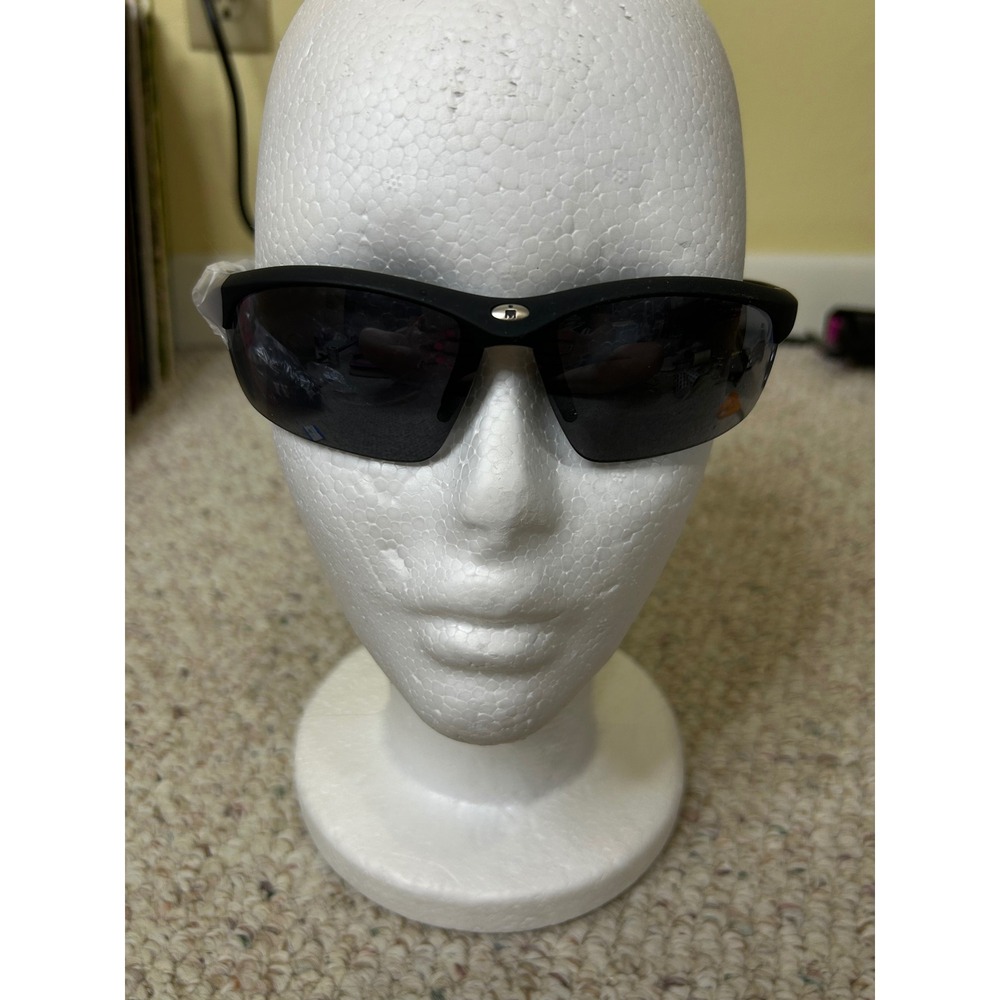 Foster Grant Ironman Sunglasses Matte Black Semi Rimless Sport Impact Resistant